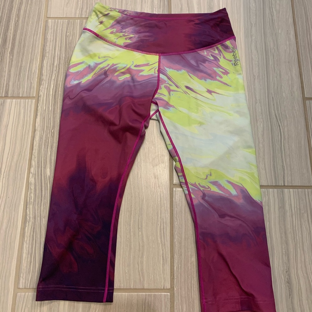 Reebok watercolor crop leggings